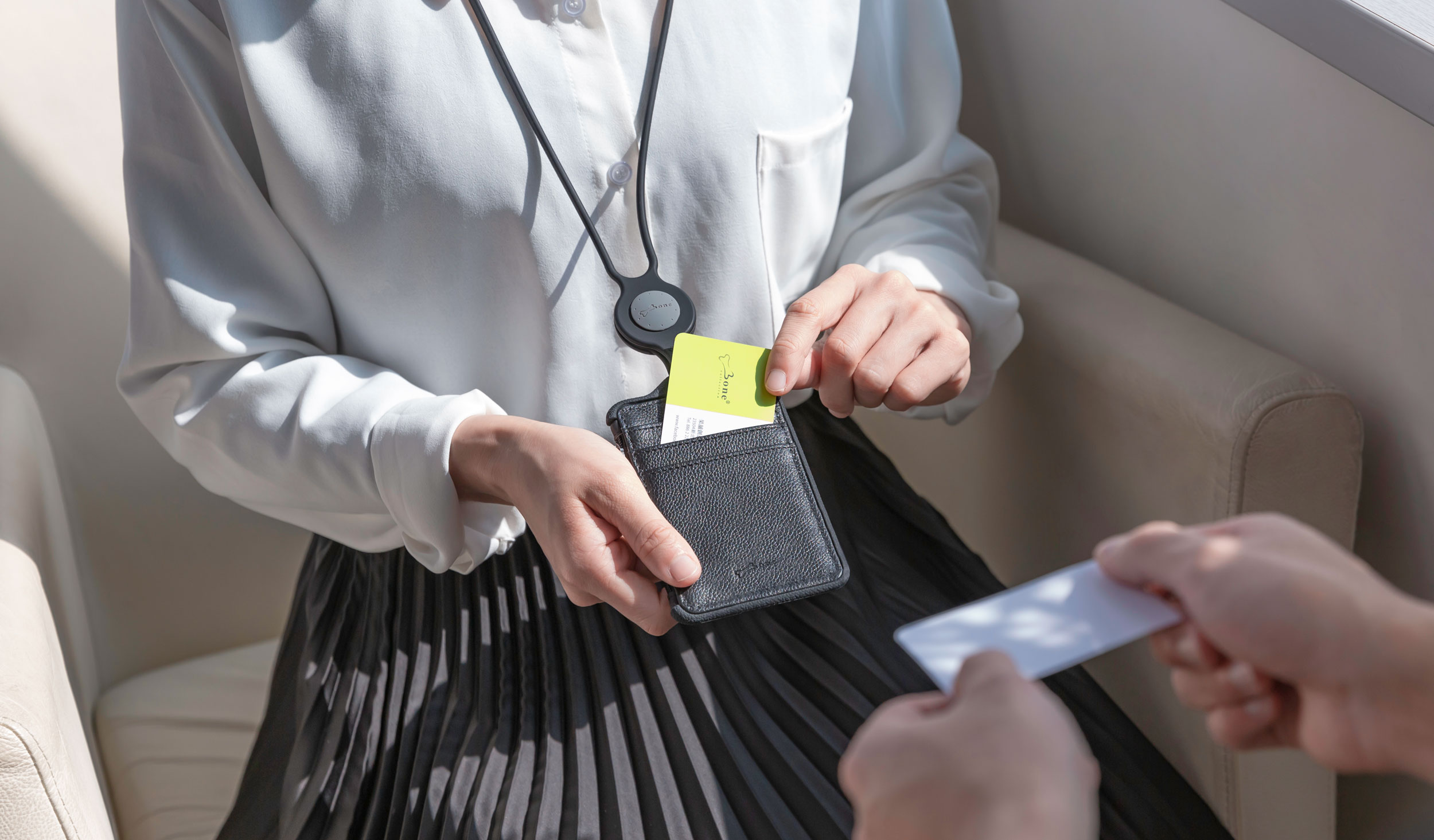 Personalised Multi Slot Leather ID Card Holder + Lanyard Set